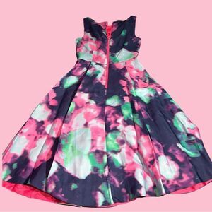 Kate Spade Designer Dress Size 2 Quiet Luxury Watercolor A Line Fit & Flare Flow